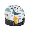 thumbnail image 2 of Posavasos de cuero de 6 piezas, posavasos de estilo escandinavo de dinosaurio para bebidas, posavasos para tazas, regalo de inauguración de la casa, ideal para la decoración del hogar, 2 of 7