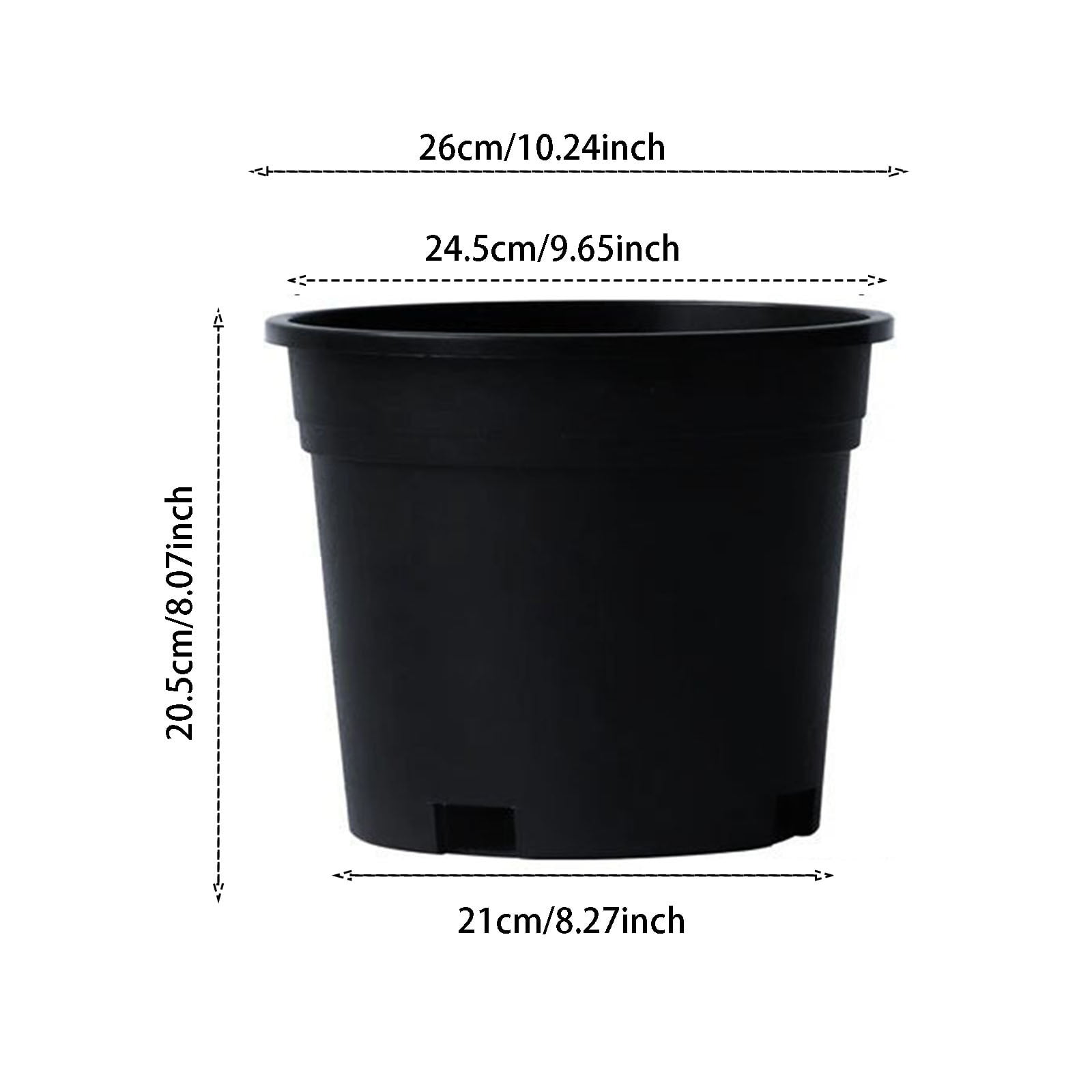 4PCS 3Gallon Flexible Seedling Pots Thick Nursery Containers with Drainage Holes, Ideal for Propagation, Succulents, Flower Growing & Home Gardening