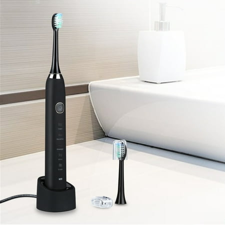 Ovonni Sonic Electric Toothbrush with 2 Replacement Heads, Rechargeable and IPX7 Waterproof Toothbrush with 5 Optional Modes and Travel Case
