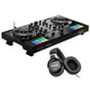 Hercules AMS-DJC-INPULSE-500 DJControl Inpulse 500 DJ Controller for Serato DJ Lite and DJUCED Bundle with Tascam Monitoring Headphones Black
