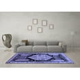 thumbnail image 3 of Ahgly Company Machine Washable Indoor Square Persian Blue Traditional Area Rugs, 4' Square, 3 of 4
