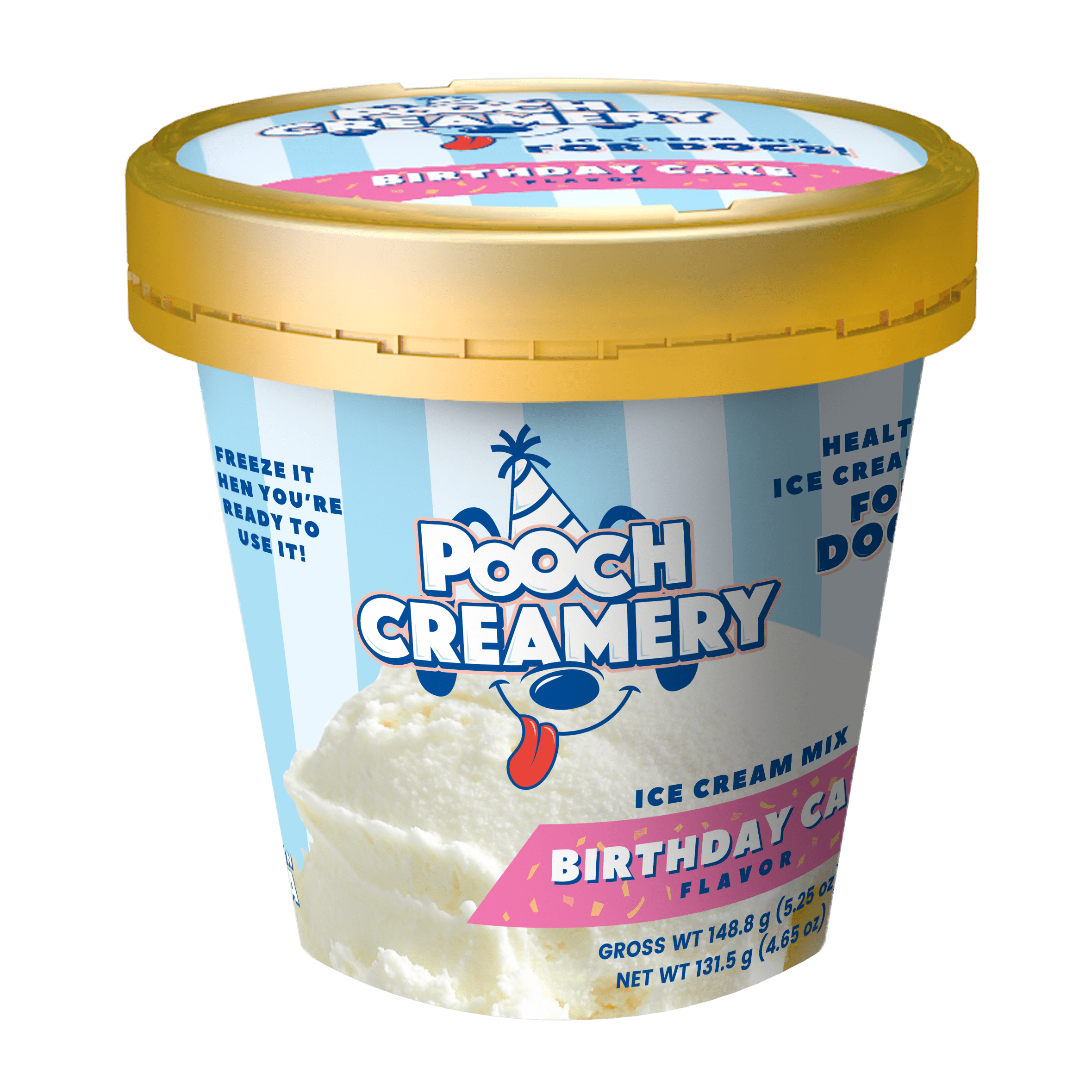 Pooch Cake Gift Set for Dogs: Peanut Butter Cake, Birthday Cake Ice Cream & Silicone Baking Pan