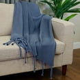 thumbnail image 3 of Vue Cheryl Knitted Cotton Throw Blanket, 50" x 60", Blue, 3 of 4