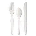 thumbnail image 2 of Heavyweight Polystyrene Forks, Knife, Teaspoon, White, 250/Carton, 2 of 4