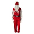 thumbnail image 5 of Santa Outfits for Men Adult Santa Suit with Top Pants Hat Beard and Belt 7 Pcs Set Men's Christmas Outfits Christmas Party Outfits for Men, 5 of 6