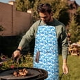 thumbnail image 4 of Pink Butterfly Geometric Pattern Apron-Garden Aprons for Women with Pockets-Cotton Linen Waterproof Kitchen Cooking Gardening Aprons Adjustable for Kitchen,Cooking,BBQ and Salon 33x27 Inch, 4 of 7