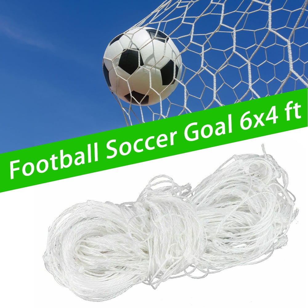 White Football Soccer Goal Nets Double Knotted Polypropylene Twine Mult 