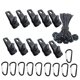 thumbnail image 1 of 30x/Set Clips para lona cuerdas de mosquetón herramientas de Camping Clip de lona de agarre reutilizable Estilo C, 1 of 8