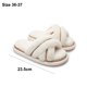 thumbnail image 2 of Zapatillas de mujer con banda cruzada, suaves y peludas, de felpa, cálidas, acogedoras, con puntera abierta, esponjosas, para el hogar, cómodas, para invierno, interiores y exteriores, transpirables, 2 of 5