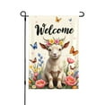 thumbnail image 2 of Welcome Spring Goat Garden Flag 12x18 Inch Double Sided Floral Butterfly Goat Yard Flag Outdoor Decoration Home Gifts for Men Women Birthday Gifts Memorial Day, 2 of 7