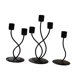 thumbnail image 4 of Candelabro 3x, decoración de mesa de año Nuevo, Mostrador de cocina, Club de Acción de Gracias, candelabro de granja Negro Curvo, 4 of 9