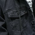 thumbnail image 7 of Mens Denim Jacket Lined Denim Jacket Contemporary Thick Warm Hooded Long Sleeve Jean Jacket Men Black XXXL, 7 of 7