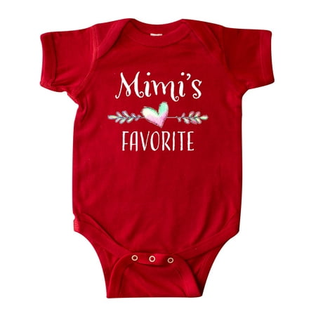 

Inktastic Mimi s Favorite- Heart Grandchild Gift Baby Boy or Baby Girl Bodysuit