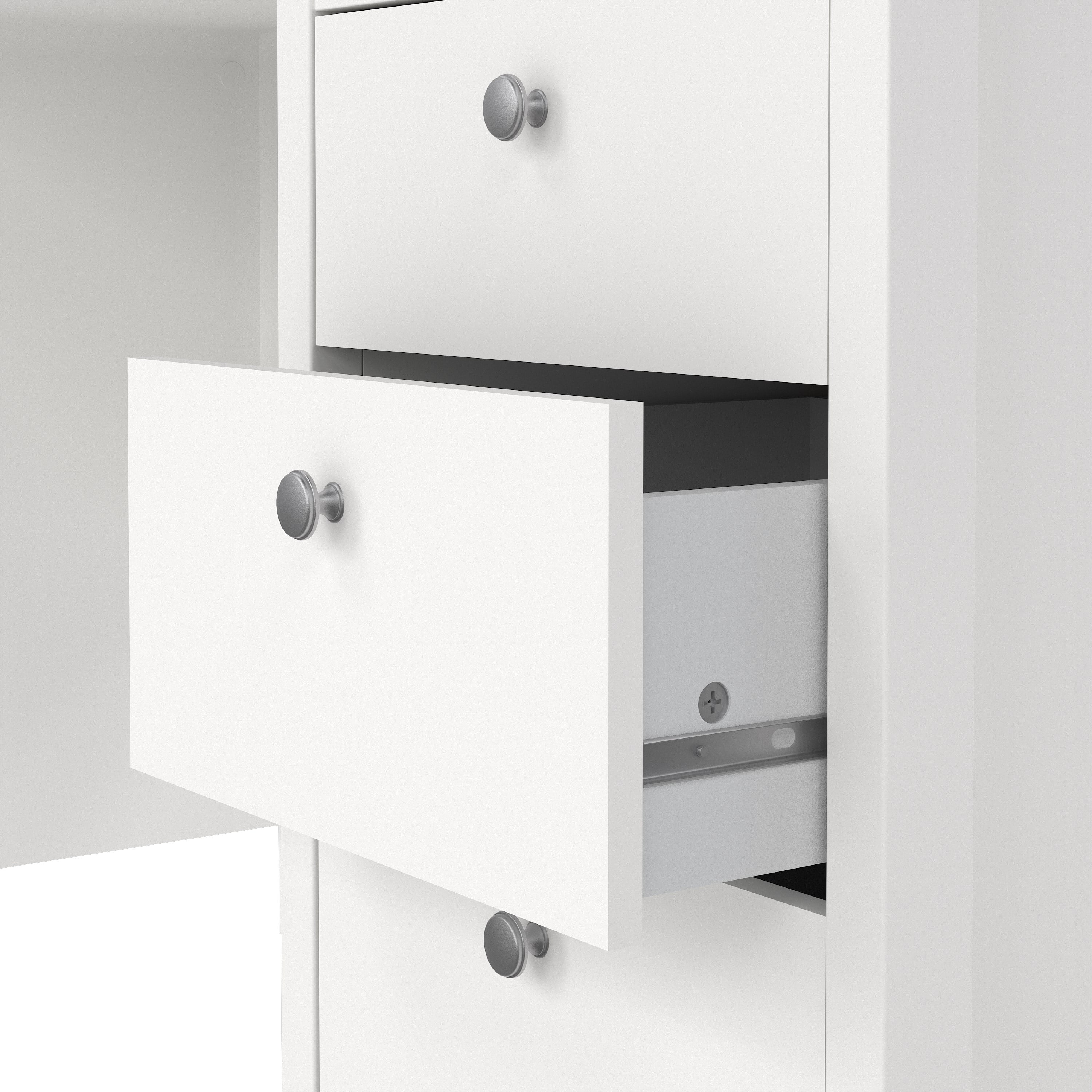Tvilum Madrid Home Office Writing Desk with 3 Storage Drawers for Adults, White