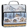thumbnail image 5 of FORMRS Zipper Binder with Shoulder Strap 2-inch Ring 500 Sheet Capacity File Bag, Winter Village, 5 of 5