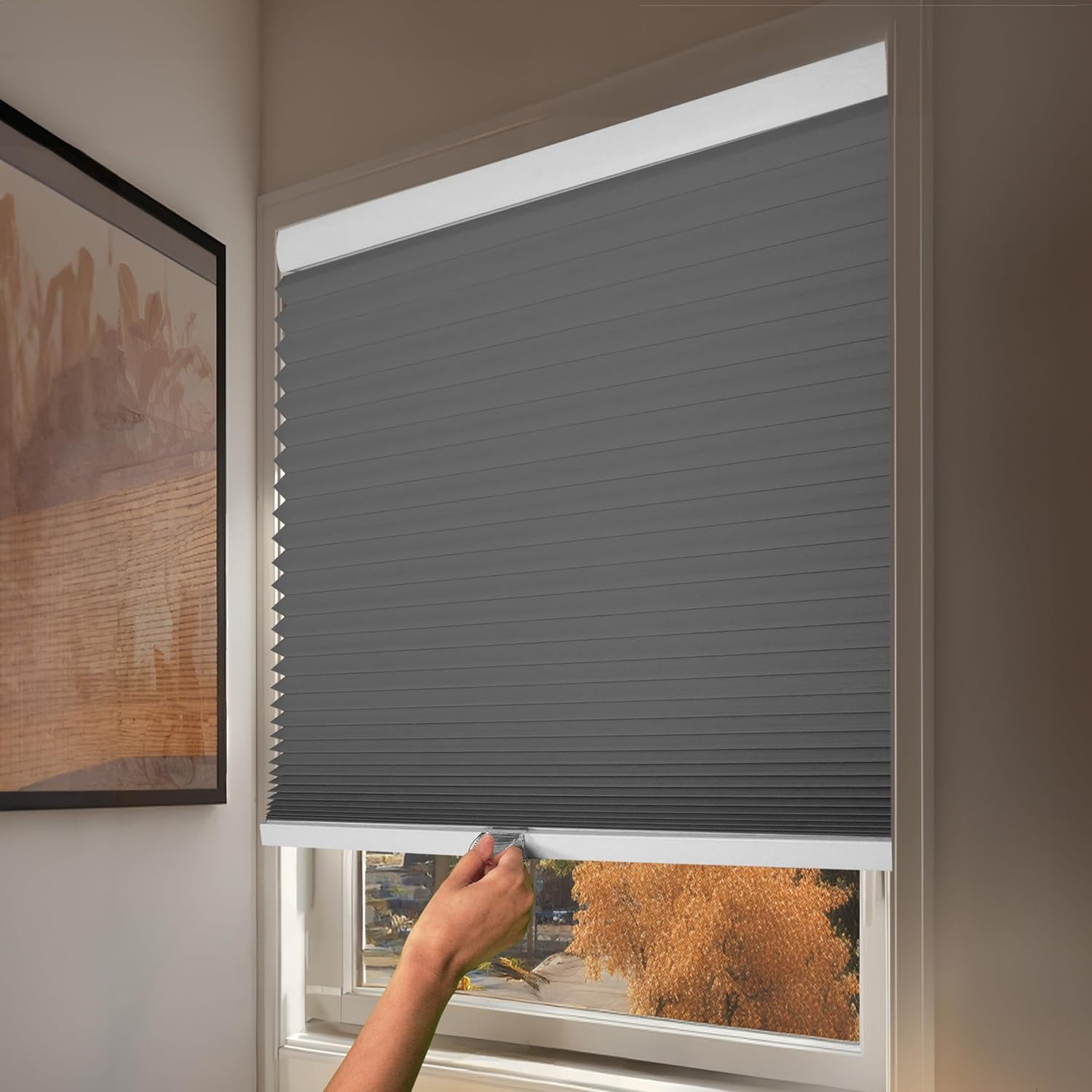 Chicology Steel Cordless Blackout Cellular Shades 59.25 in. W x 48 in. L
