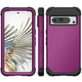thumbnail image 7 of Cowithday for Google Pixel 8 Pro 5G Case with Screen Protector, Dual Layer Heavy Duty Tough Rugged Shockproof Drop Protection Corner Protection Hybrid Phone Case for Google Pixel 8 Pro 6.7", Purple, 7 of 7