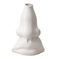 thumbnail image 1 of Maceta con forma abstracta de cara o nariz, florero para flores secas, maceta de mesa blanco, 1 of 8