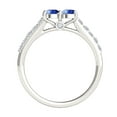 thumbnail image 3 of Aonejewelry 1.10 Ct. Ttw Two Stone Diamond and Sapphire Ring In 14k White Gold, 3 of 4