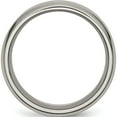 thumbnail image 2 of Titanium Brushed And Polished 8mm Grooved Beveled Edge Band (Size 8.5) Made In China tb171-8.5, 2 of 5