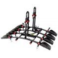 thumbnail image 1 of Trimax Locks Bike Rack RMBR4 ROAD-MAX; 2 Inch Receiver Hitch Mount; Holds 4 Bikes; Up To 132 Pound Weight Capacity; Bike Wheel Rests On Straps; With Lock; Foldable; Black Powder Coated; Steel, 1 of 5