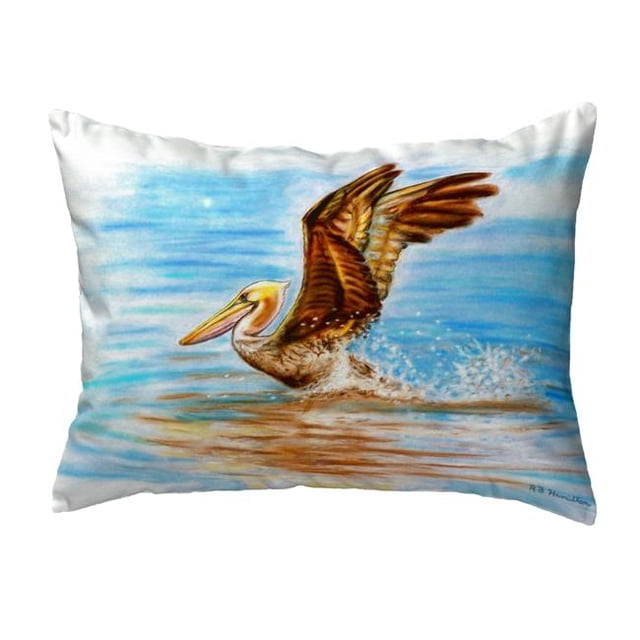 Betsydrake NC050P Flying Pelican Noncorded Pillow - Large