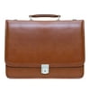 Lexington Leather Laptop Briefcase - Brown