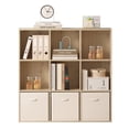 thumbnail image 2 of Jpiziso 9 Cube Storage Organizer 35.98" x 9.45" x 35.91" Bookcases with Closed Back for Home Office, Living Room, Bed Room White Oak, 2 of 7