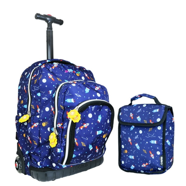 Mochila con ruedas Lonchera Jworld SQbags Escolar Infantil Llantitas con luces Walmart en linea