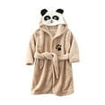 thumbnail image 5 of CHGBMOK Robes for Boys Flannel Kids Bathrobe Plush Toddle Robe Hooded Sleepwear with Belt, 5 of 6