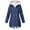 Dark Blue-b, variant on Women's Jacket Long Hooded Rain Outdoor Travel Climbing Raincoat Lined Windbreaker Trendy Jacket
