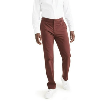 Dockers Men's City Trouser Slim Fit Smart 360 Tech Pants, Bitter Chocolate Burgundy, 38W x 30L