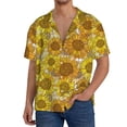 thumbnail image 3 of Haiem Sunflowers1 Men's Casual Shirts Short Sleeve Button Down Shirts Fashion Textured Summer Beach Shirt-Large, 3 of 7