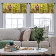 thumbnail image 5 of LALILO Kitchen Curtain Valance Winter Snowy Pine Tree Rod Pocket Window Curtain 52"x 18" Set of 2, 5 of 7
