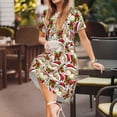 thumbnail image 3 of Balery Christmas Hat bear Vestidos sueltos de manga corta para mujer, vestidos de verano 2025, vestidos casuales de corte A con vuelo., 3 of 6