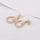 thumbnail image 2 of Pendientes colgantes Mytys Flower Waterdrop para mujer, con piedra de ojo de gato, chapados en oro rosa., 2 of 5
