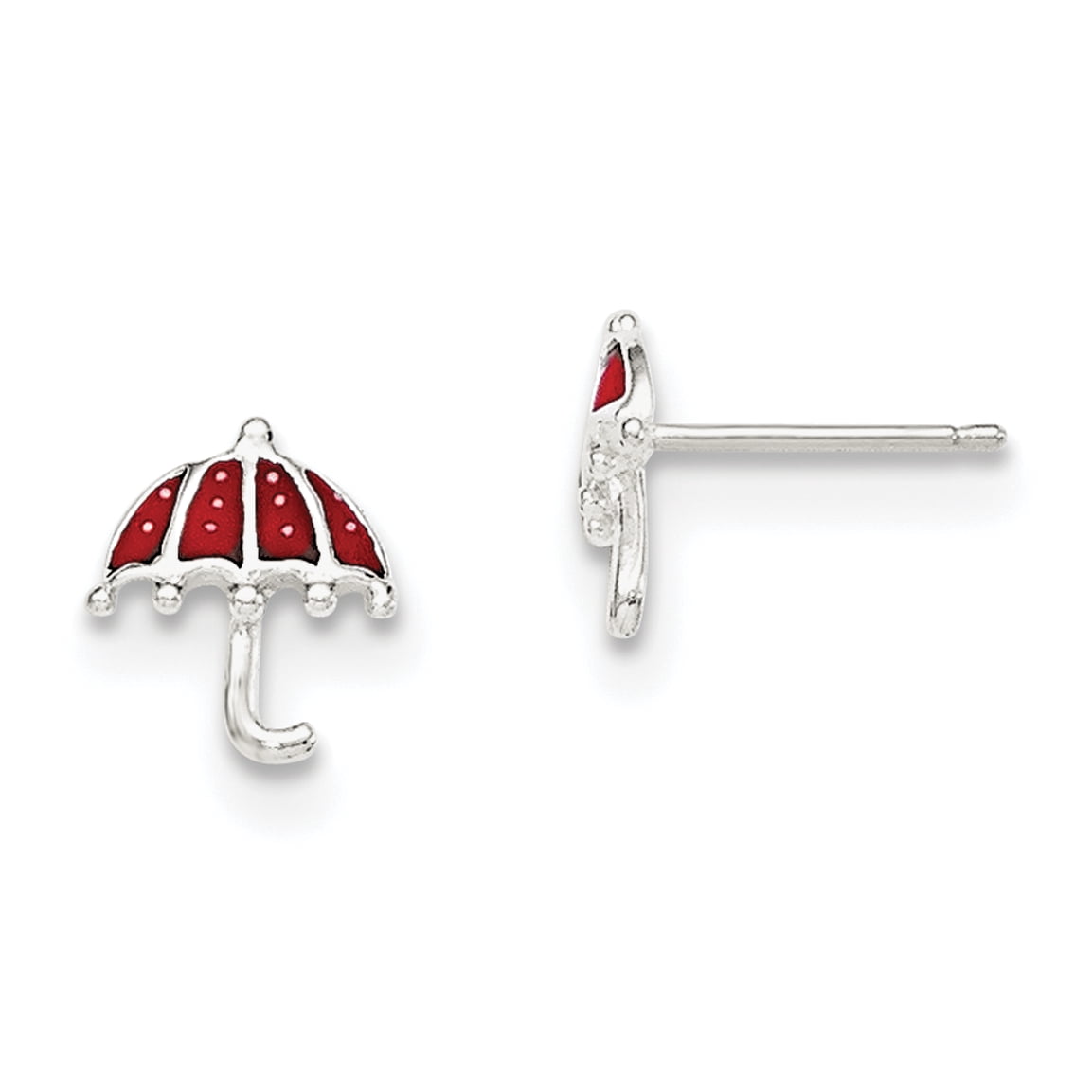 Boucles d'Oreilles en Argent Sterling Émaillé QE8675