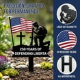 thumbnail image 6 of Patriotic Soldier Memorial Metal Plaque, Independence Day Yard Decor, US Flag Garden Stake for July 4th & Veterans Tribute, 6 of 7