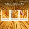thumbnail image 3 of 1-Pack Round Velvet Pleated Throw Pillow – Decorative Pumpkin Boho Accent Cushion for Couch, Sofa, Chair & Home Decor (Yellow), 3 of 8