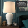 thumbnail image 3 of White Ridge Porcelain Lamp, 3 of 7