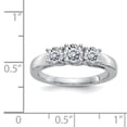 thumbnail image 2 of 14k White Gold 2.00ct. 3 Stone Moissanite. Ring Band Size 8, 2 of 3