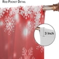 thumbnail image 5 of Christmas Curtains,Winter Snowflake Red Background New Year Christmas Holiday Bedroom Living Room Blackout Decorative Curtains 42" W X 54" L, 5 of 6