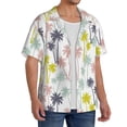 thumbnail image 4 of Honeii 's Hawaiian Coconut Tree for men's short-sleeved button-up collared shirt featuring a pocket, perfect for beach vacations, and travel adventures., 4 of 5