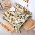 thumbnail image 2 of Brown Mushroom Label Light Pattern Square Tablecloth,Waterproof Square Table Cover,Wipeable Spillproof Washable Table Cover for Home Kitchen Party Decor 42"X42"(107x107cm), 2 of 6