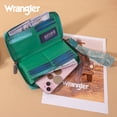 thumbnail image 5 of Wrangler Wristlet Western Wallet Boho Aztec Credit Card Holder for Women, Turquoise, 5 of 7
