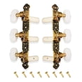 thumbnail image 1 of Mr.Power Guitar Tuners Machine Heads 3+3 Set Tuning Keys String Pegs for Classical Guitar (Short Black, White Button), 1 of 4