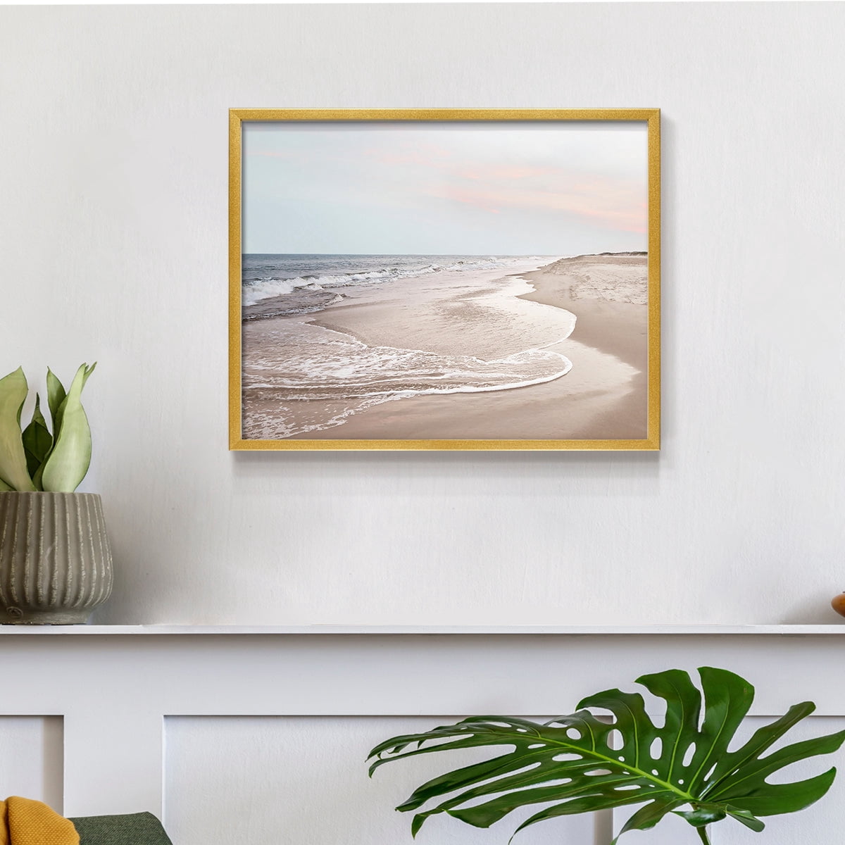 Corolla Soft Shore by Natalie Carpentieri - Restickable Framed Giclée Print