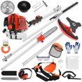 thumbnail image 2 of Floseru Gas Weed Wacker 5 in 1 Lawn String Trimmer/Edger Gas Powe 52cc Strong Powerful Full Functioning Guard Accessories Cordless Hedge Trimmer Brush Cutter Handheld Weed Eater for Lawn Garden Yard, 2 of 13