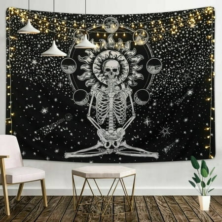 Mandala Skull Tapestry Wall Hanging Moon Phase Change Tapestries Bedroom Halloween Decor Walmart Canada