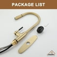 thumbnail image 4 of CASAINC Pull Down Sprayer Kitchen Faucet with Advanced Spray and Pull Out Spray Wand in Brushed Gold, 4 of 4